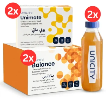 برنامج فيل جريت (Feel Great) لمدة 60 يوماً | باقة الدعم الغذائي اليومية (2 Unimate + 2 Balance)